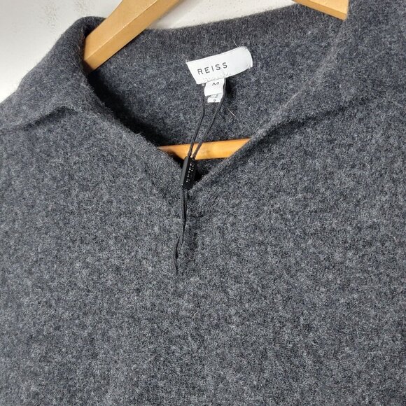 Reiss Medium Black NWOT Wool Cashmere Women's V-Neck Pullover Sweater - Picture 4 of 5